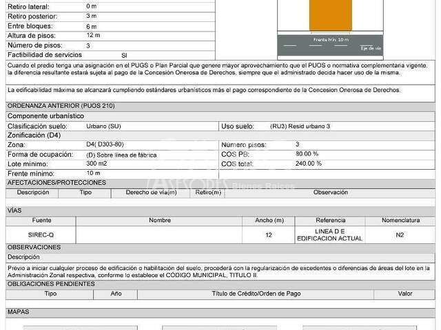 #868 - Terreno para Venta en Quito - P